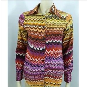 Blue Sunny Leigh Long sleeve blouse